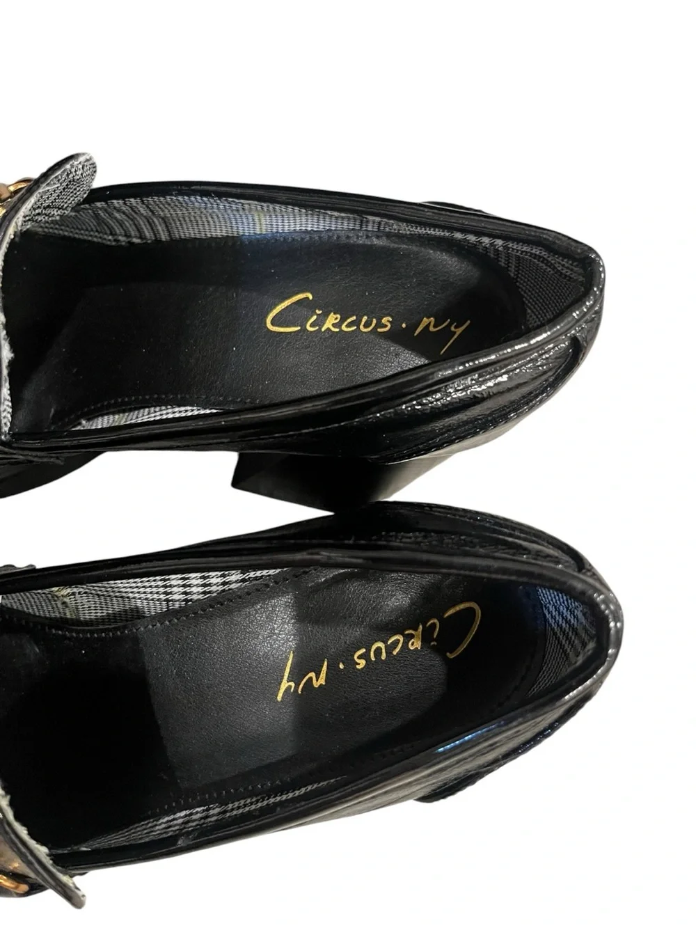 Circus by Sam Edelman Black Patent Platform Loafers Excellent Condition 7.5